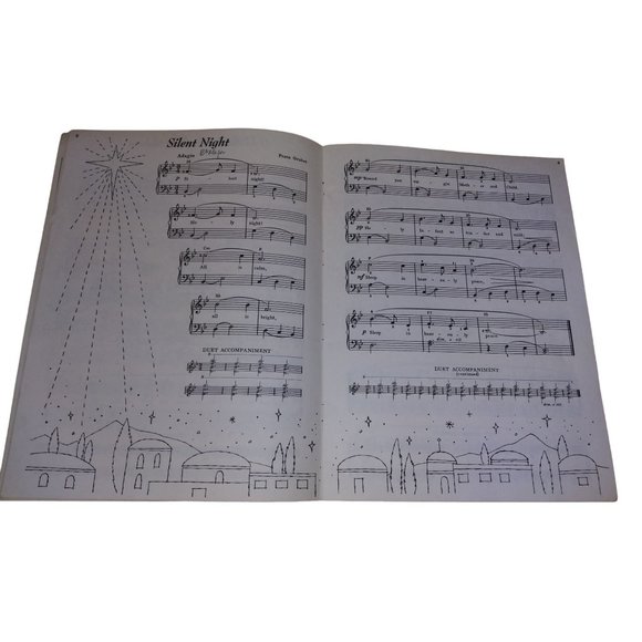 VTG Schaum Christmas at the Keyboard Piano or Organ Sheet Music Book 1962 - Picture 9 of 10